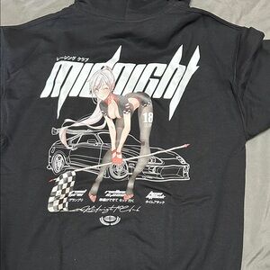 Midnight Racers Black Graphic Hoodie